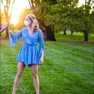 Altar’d State baby blue romper